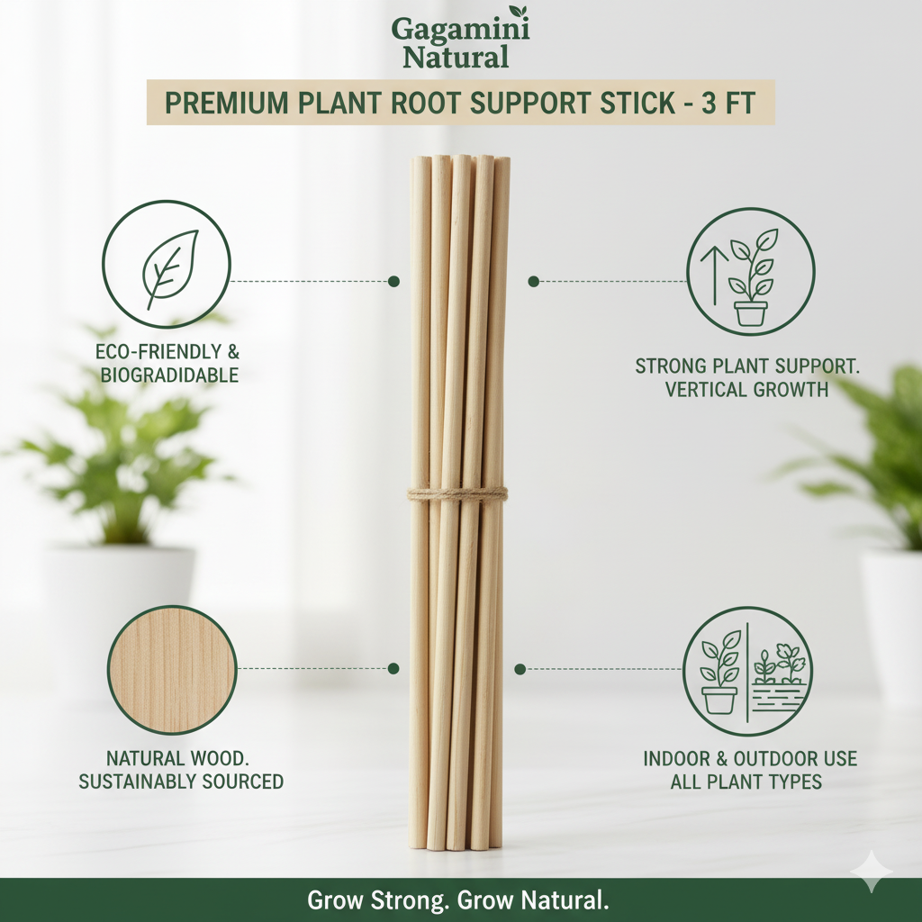 GAGAMINI NATURAL – Plant Support Stick (3 Ft)