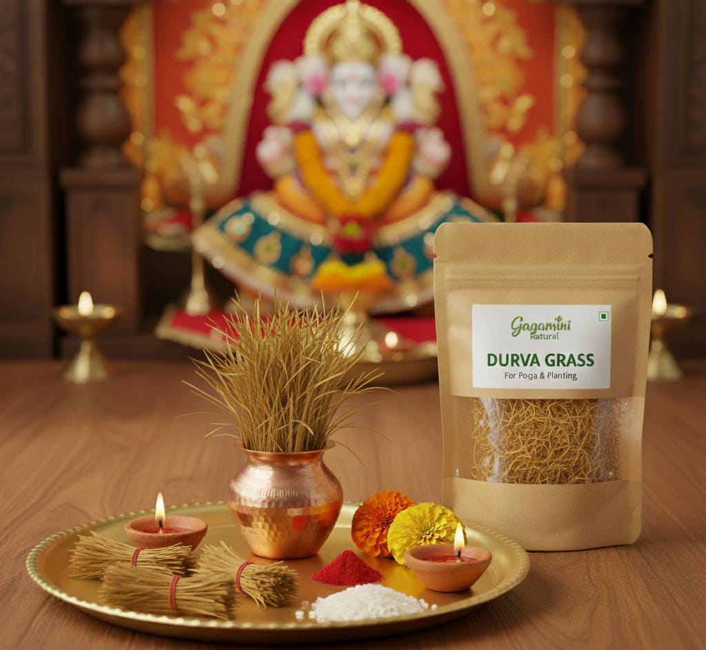 GAGAMINI NATURAL – Fresh Durba Grass (For Puja & Havan)